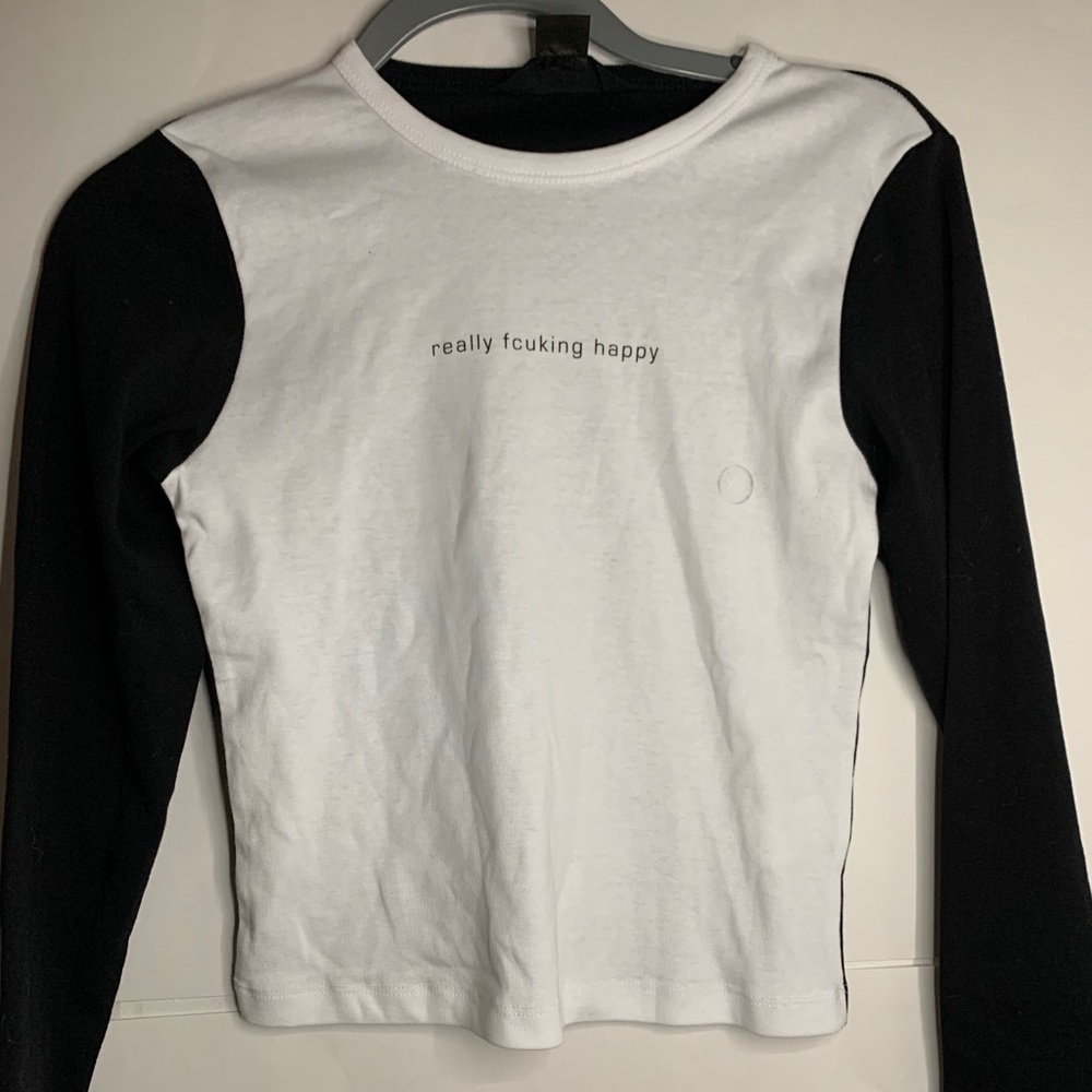 PACSUN EXPLICIT B&W LONG SLEEVE